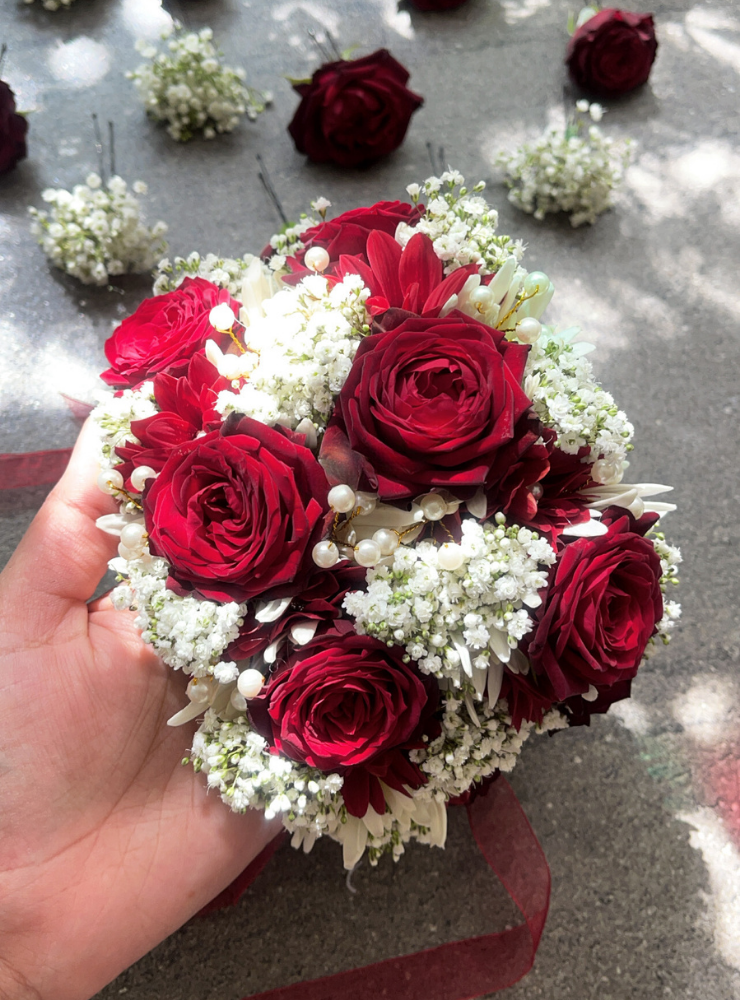 Fresh Flower Bridal Bracelets Set (68)