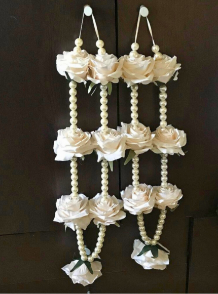GL31 Silk Rose And Pearls Garlands